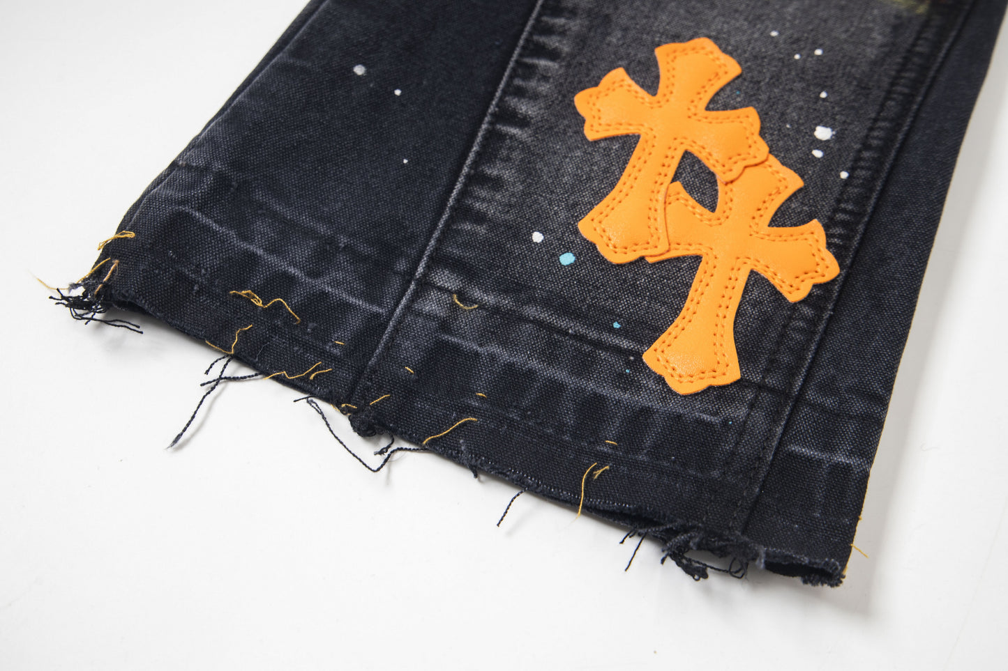 Chrome Hearts Gallery Dept Cross Patch Flare Denim Jeans 8176