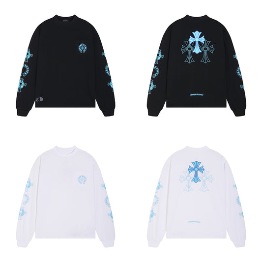 Chrome Hearts Triple Cross Logo L/S T-shirt 8018
