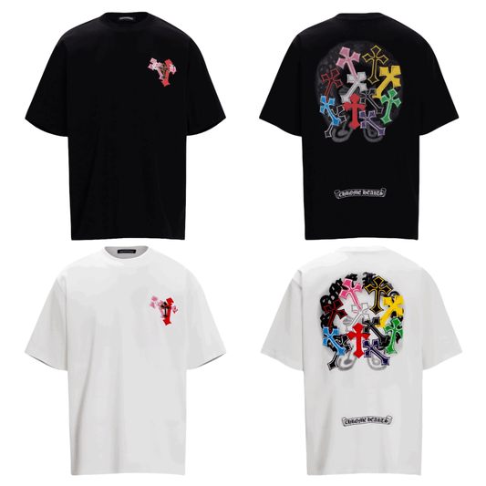 Chrome Hearts Puffy Rainbow Cross T-Shirt 6024