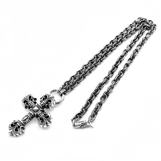 Chrome Hearts Paperchain Necklace With Dagger Pendant