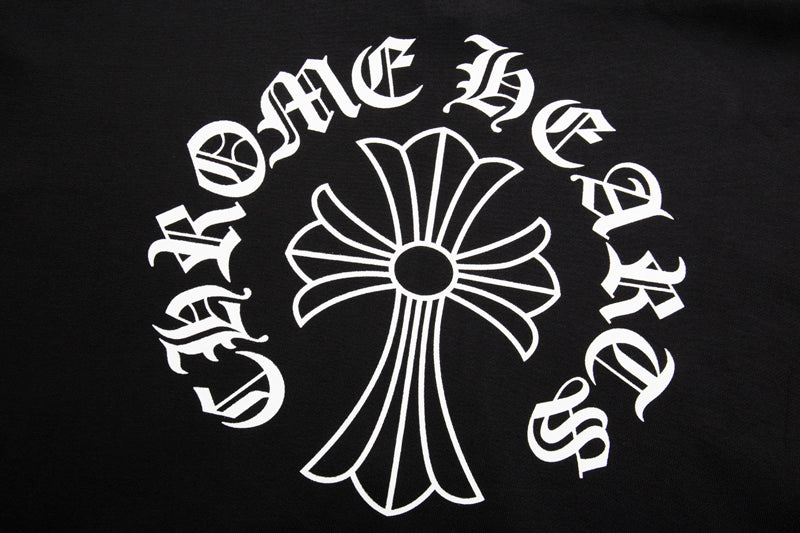 Chrome Hearts Letter Printed Long Cross Flower Arm Zipper Sweatshirt 5007