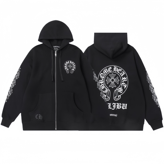 Chrome Hearts New Zip Up Hoodie -8515