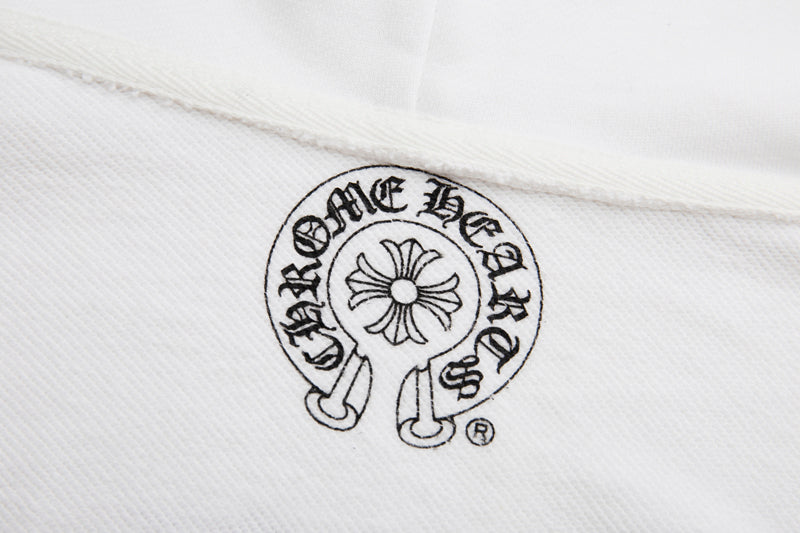 Chrome Hearts Letter Printed Long Cross Flower Arm Zipper Sweatshirt 5007