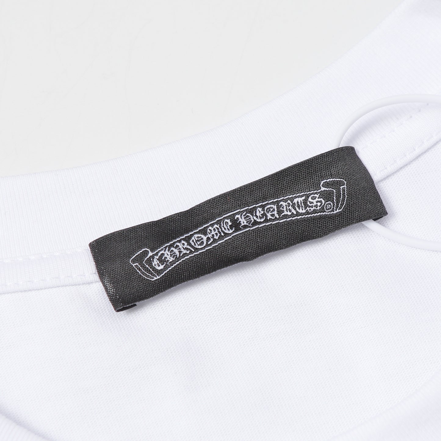 Chrome Hearts Leather Accent Metal Cross/Horseshoe Graphic Tee 2266