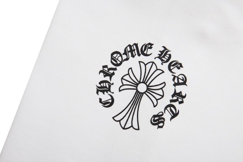 Chrome Hearts Letter Printed Long Cross Flower Arm Zipper Sweatshirt 5007