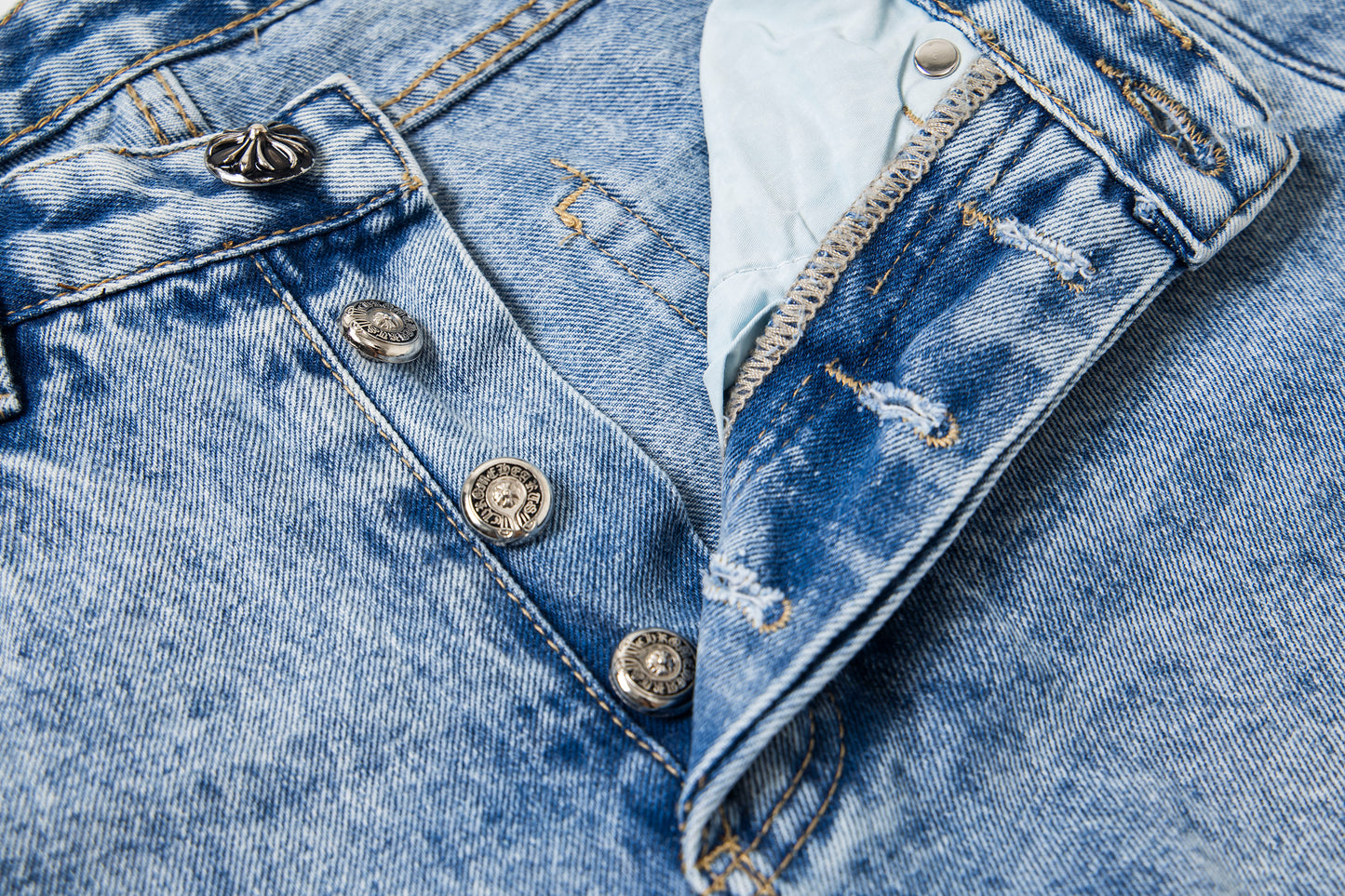 Chrome Hearts Gallery Dept Cross Patch Flare Denim Jeans 8186