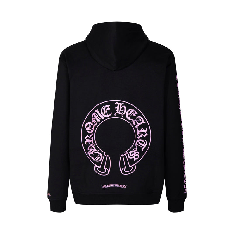 Chrome Hearts Purple Horseshoe Logo Hoodie 7026