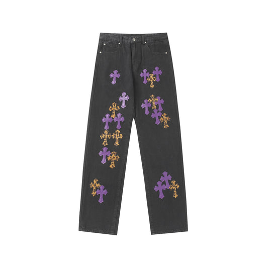 Chrome Hearts Cross Patch Denim Jeans 9981
