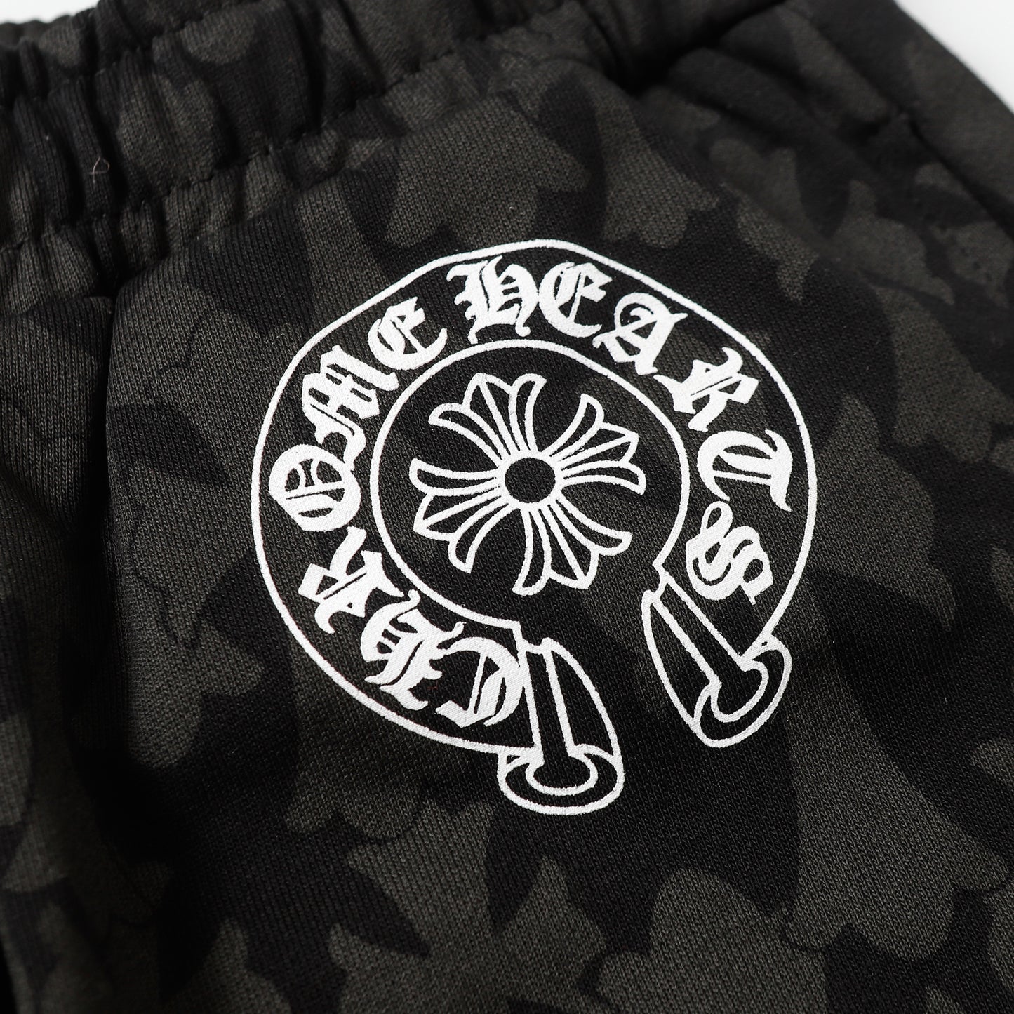 Chrome Hearts Black Tonal Monogram Horseshoe Logo Jogger Pants 1021