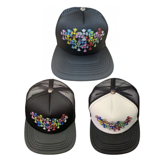 Chrome Hearts Multi Color Crosses Trucker Hat