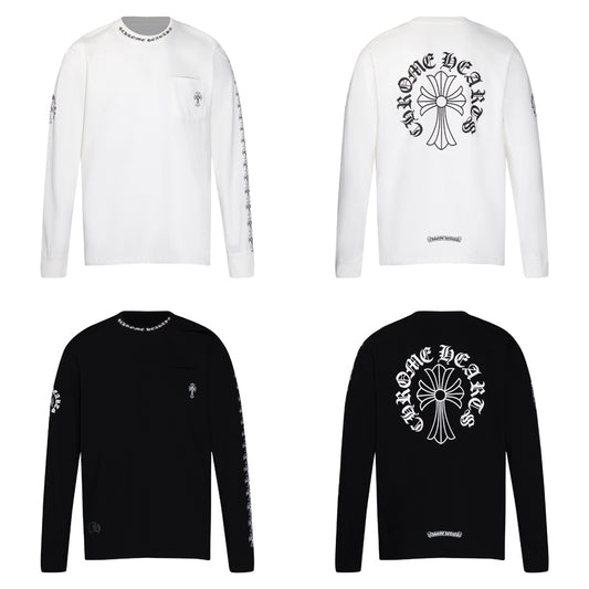 Chrome Hearts Neck Logo Cross Sleeve L/S T-shirt 9010