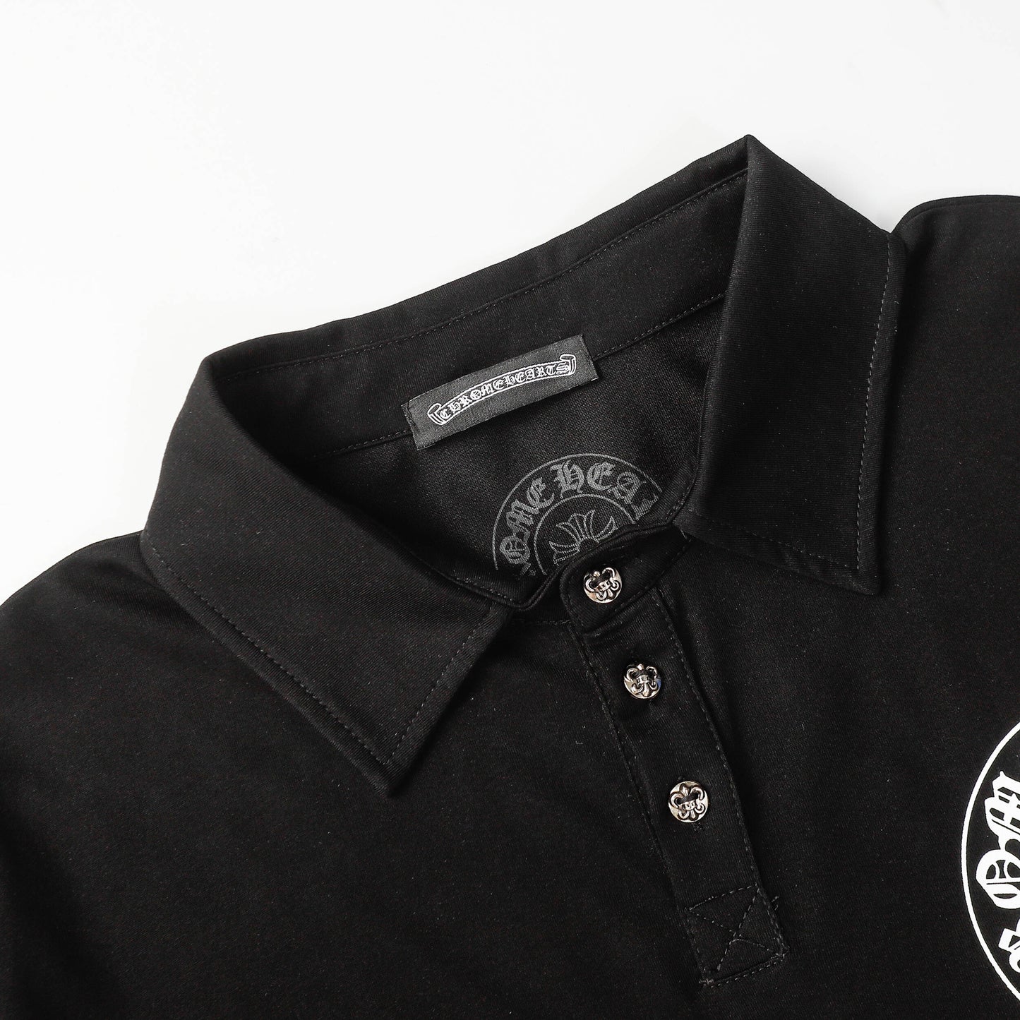 Chrome Hearts Horseshoe print lapel polo shirt 9995