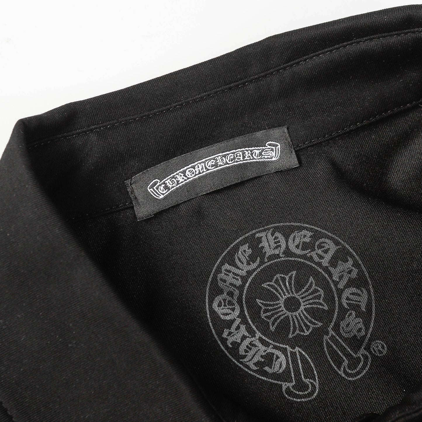 Chrome Hearts Horseshoe print lapel polo shirt 9995