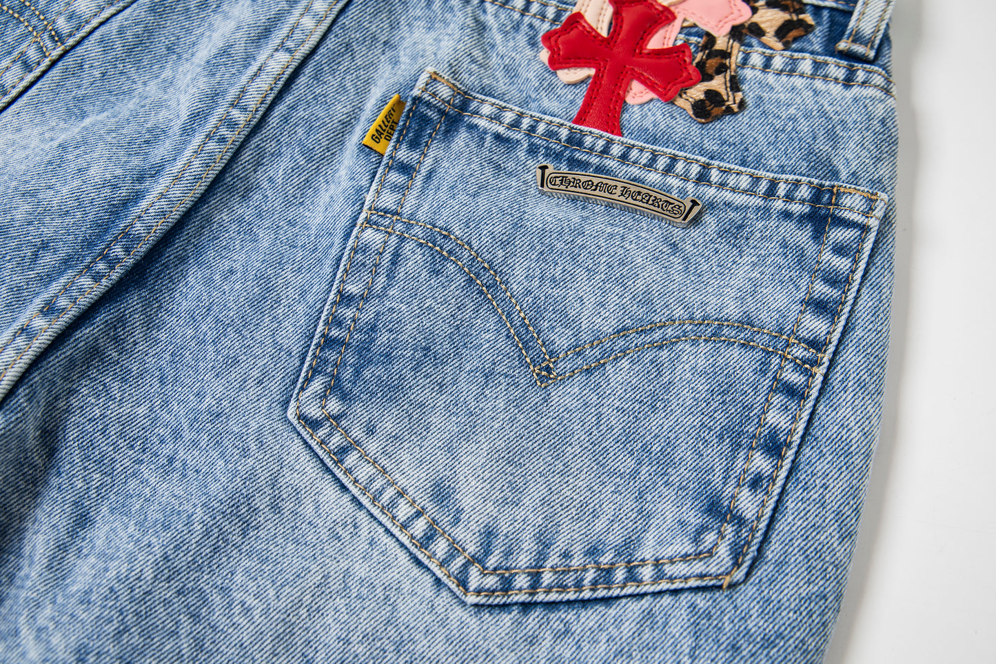 Chrome Hearts Gallery Dept Cross Patch Flare Denim Jeans 8186