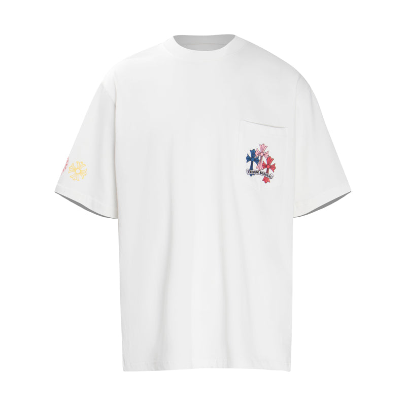 Chrome Hearts Multi Color Cross Cemetery T-shirt 6016