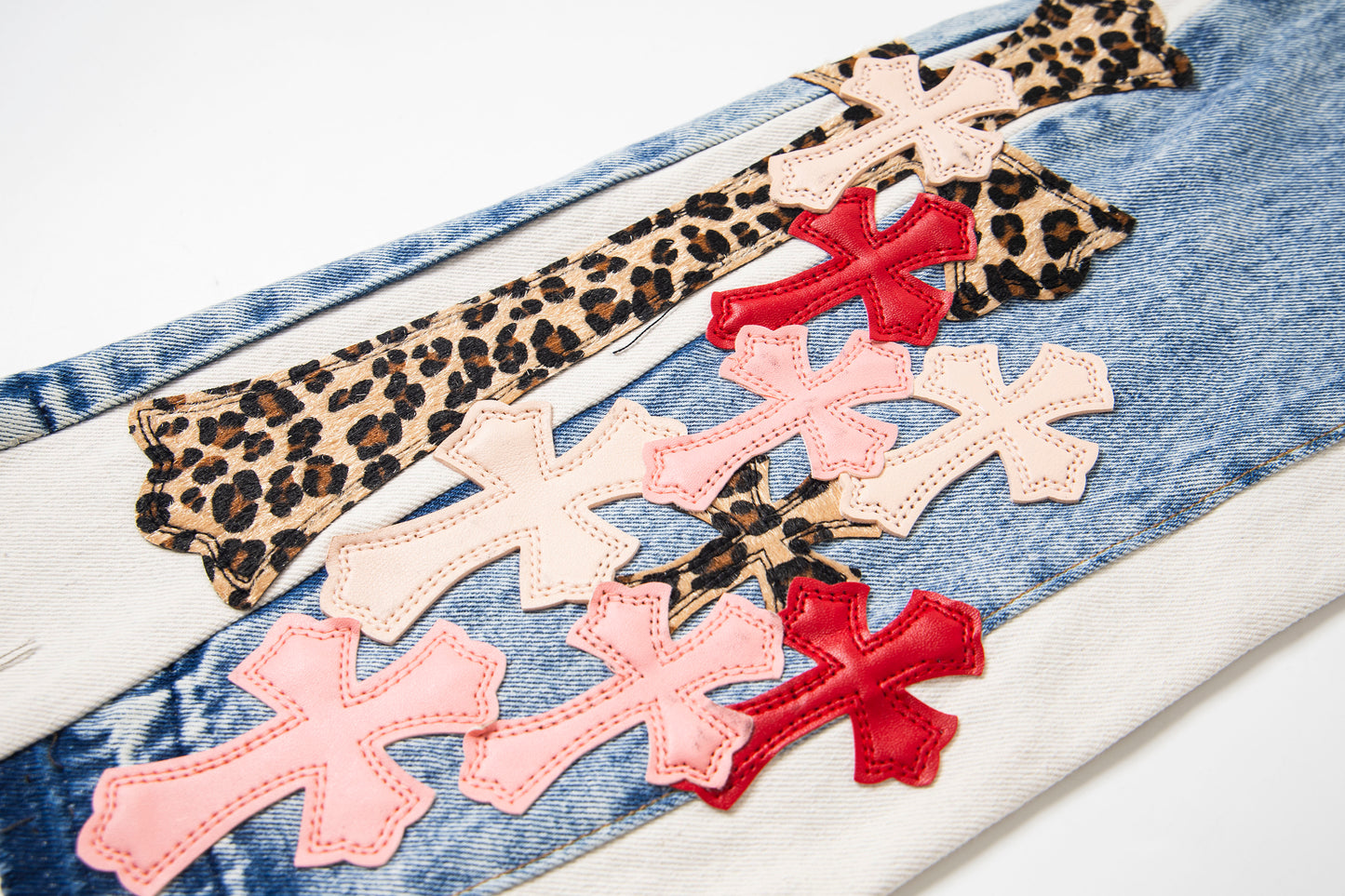 Chrome Hearts Gallery Dept Cross Patch Flare Denim Jeans 8186