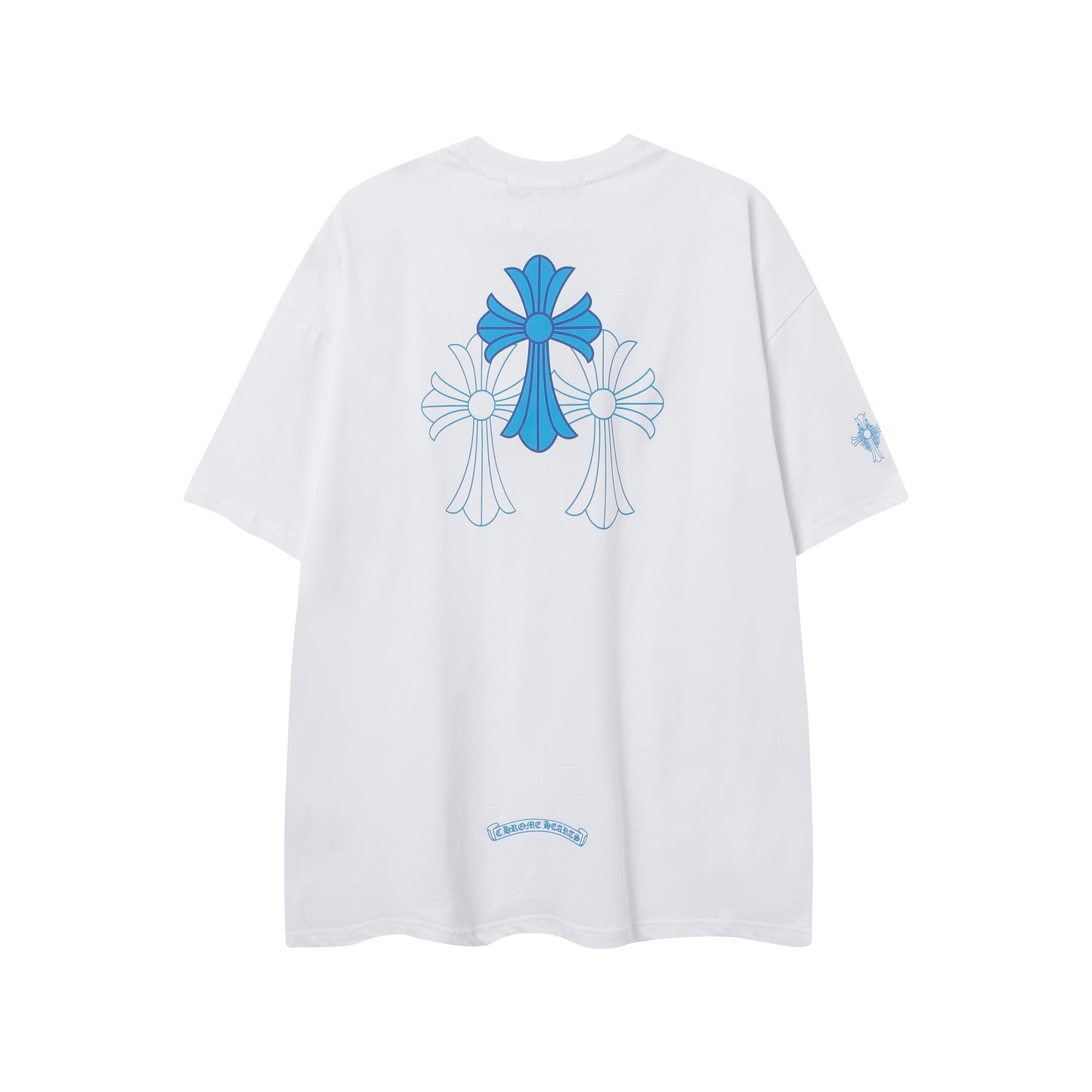 Chrome Hearts Triple Cross Logo Short Sleeve T-shirt 2237