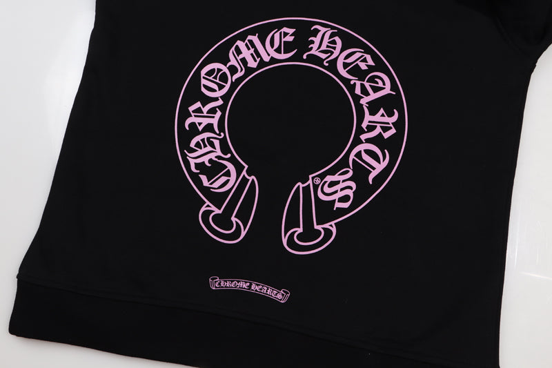 Chrome Hearts Purple Horseshoe Logo Hoodie 7026