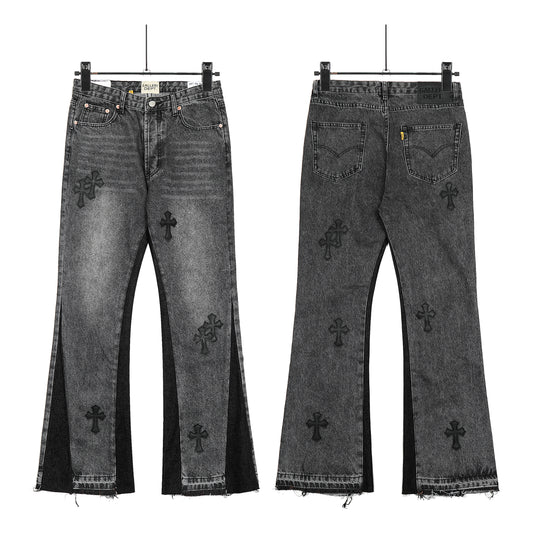 Chrome Hearts Gallery Dept Cross Patch Flare Denim Jeans