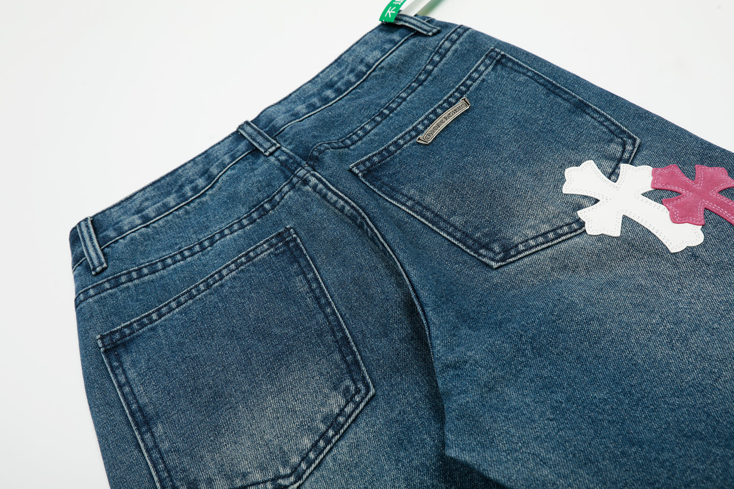 Chrome Hearts Limited edition colorful leather multi-color high street work jeans