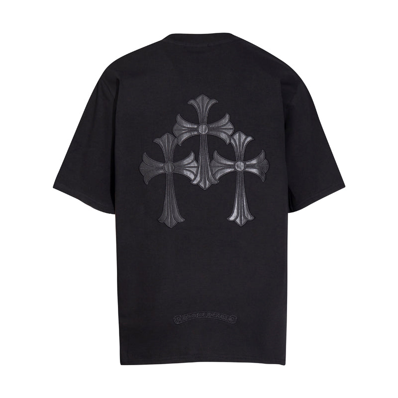 Chrome Hearts Leather Cross Short Sleeves 6091