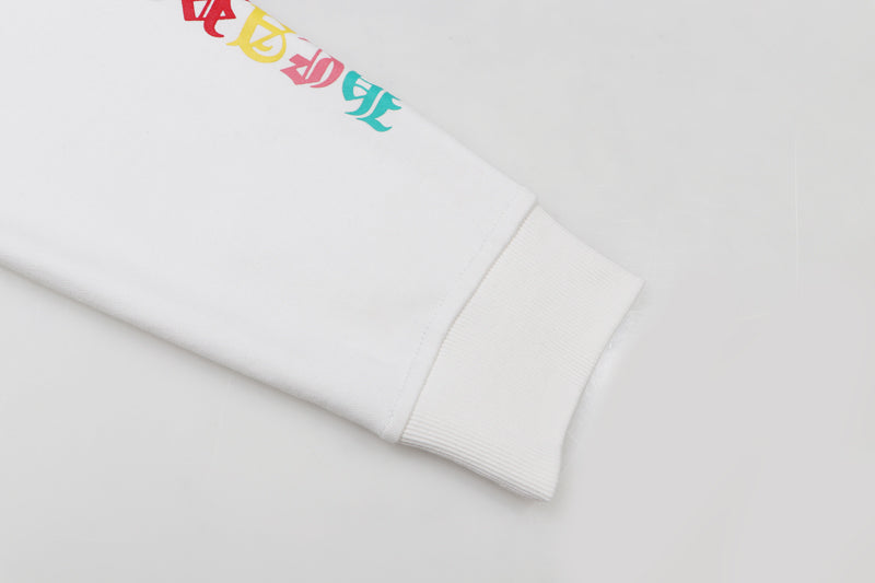 Chrome Hearts Multi-Color Cemetery Cross Logo Zip Up Hoodie 5015