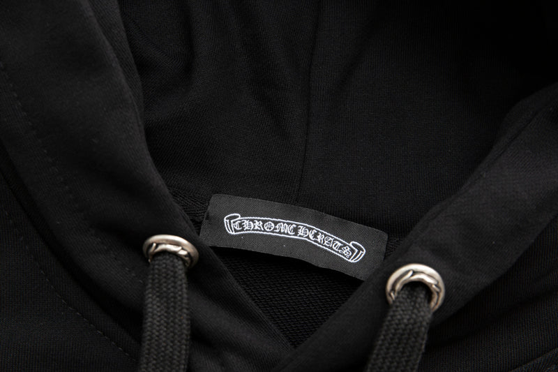 Chrome Hearts Red Horseshoe Logo Zip Up Hoodie 5005