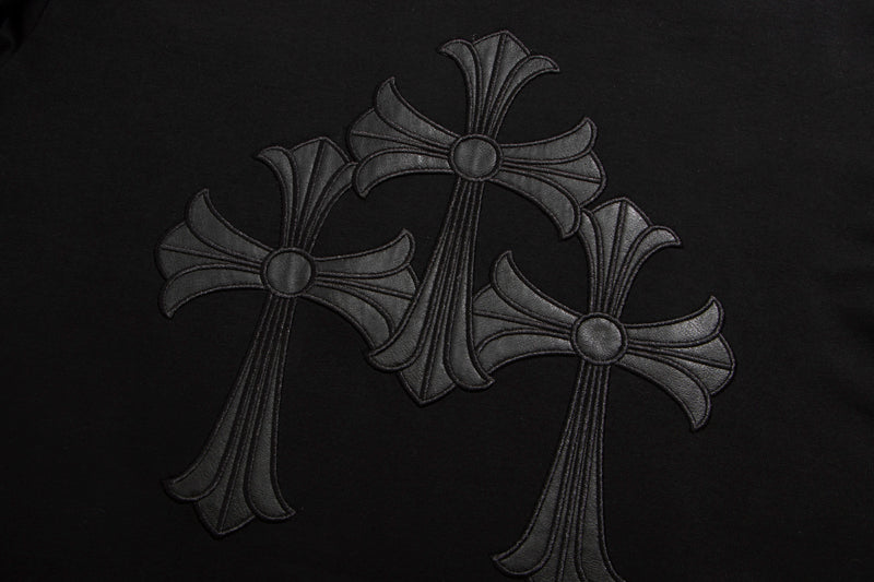 Chrome Hearts Leather Cross Short Sleeves 6091