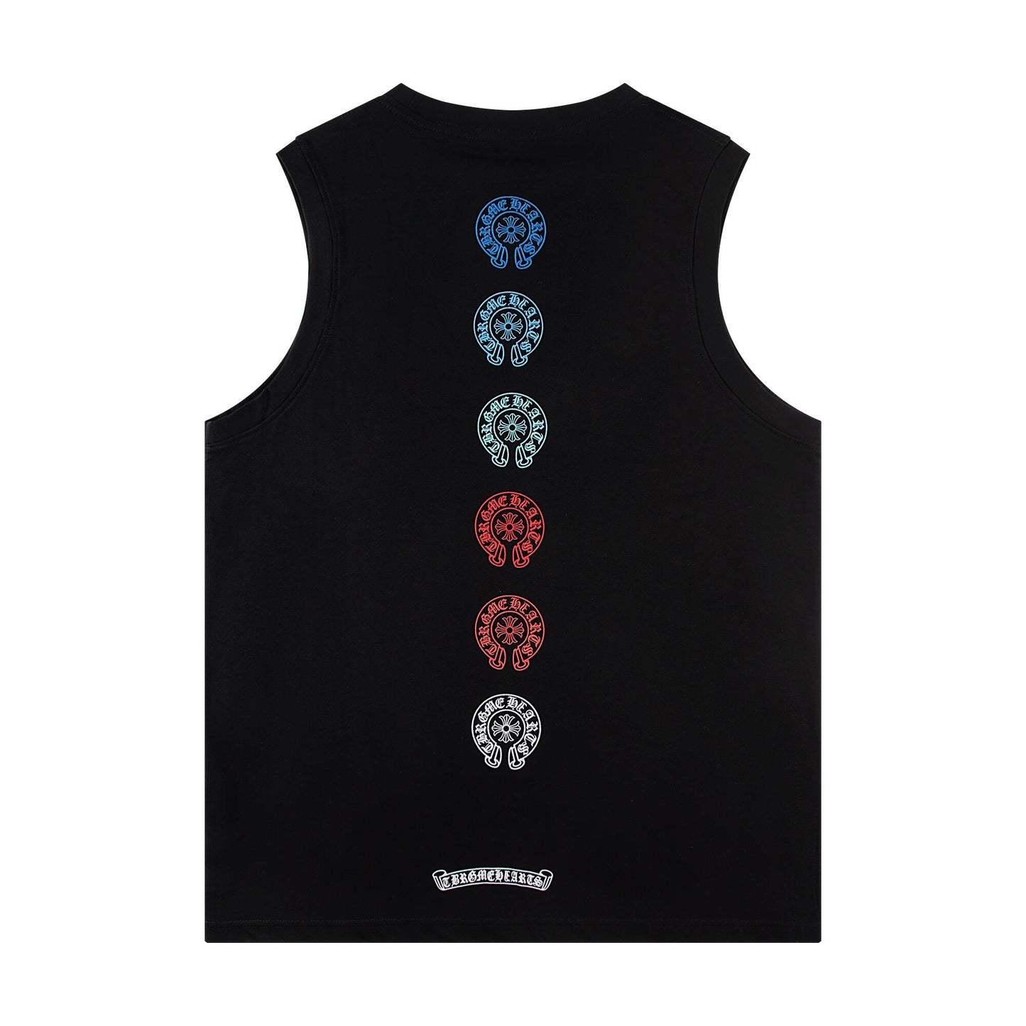 Chrome Hearts Rainbow horseshoe print tank top T-shirt TB40