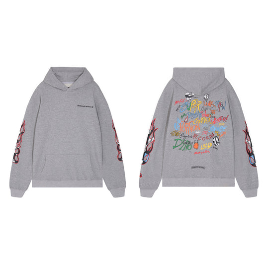 Chrome Hearts Matty Boy Flame Floral Sleeves Hoodie 7013