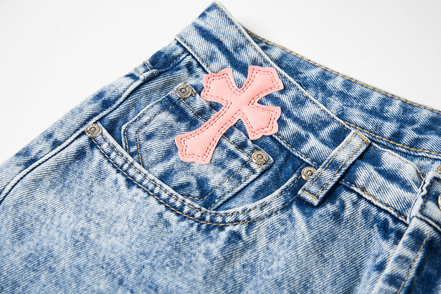 Chrome Hearts Gallery Dept Cross Patch Flare Denim Jeans 8186