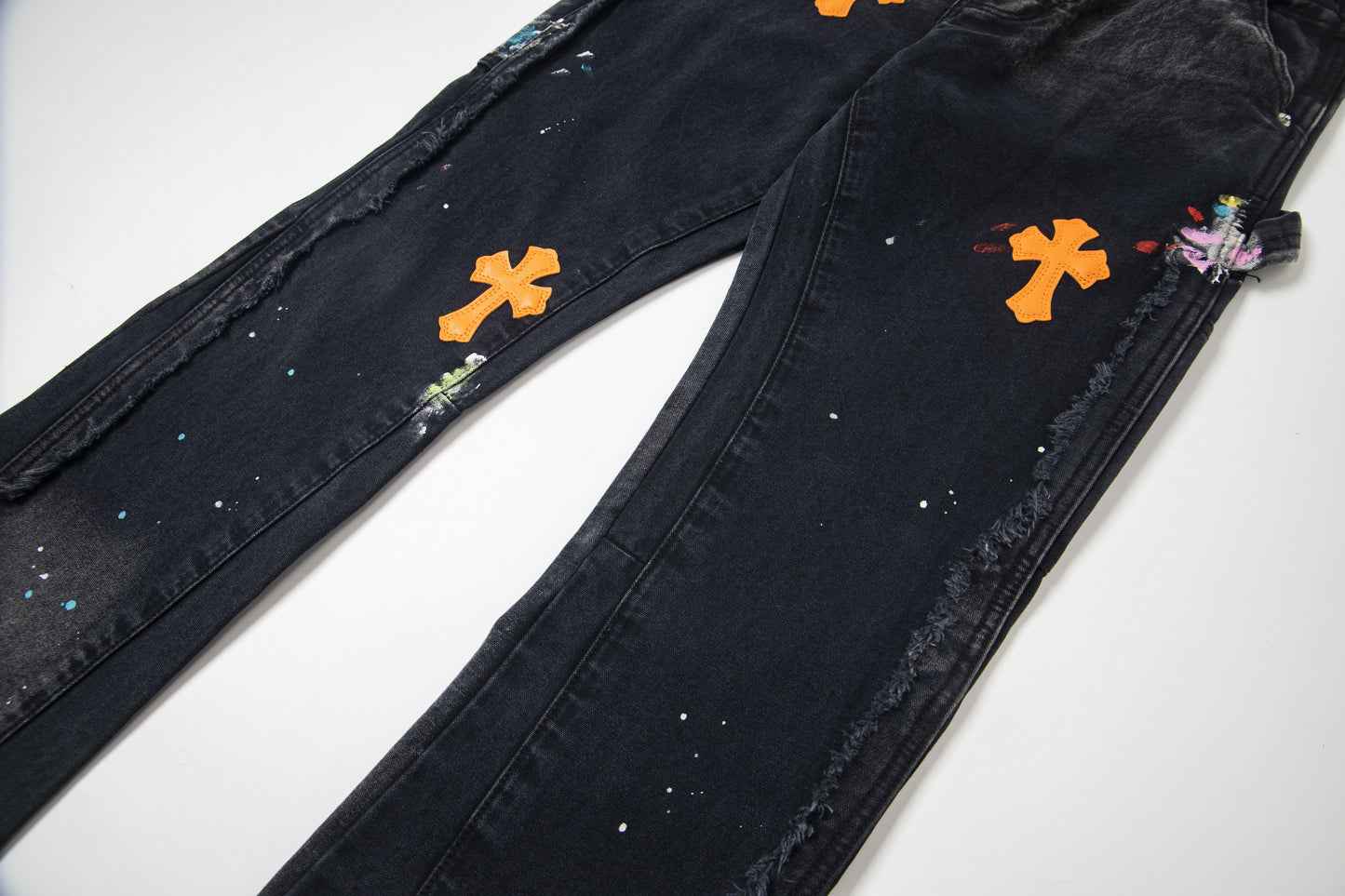 Chrome Hearts Gallery Dept Cross Patch Flare Denim Jeans 8176