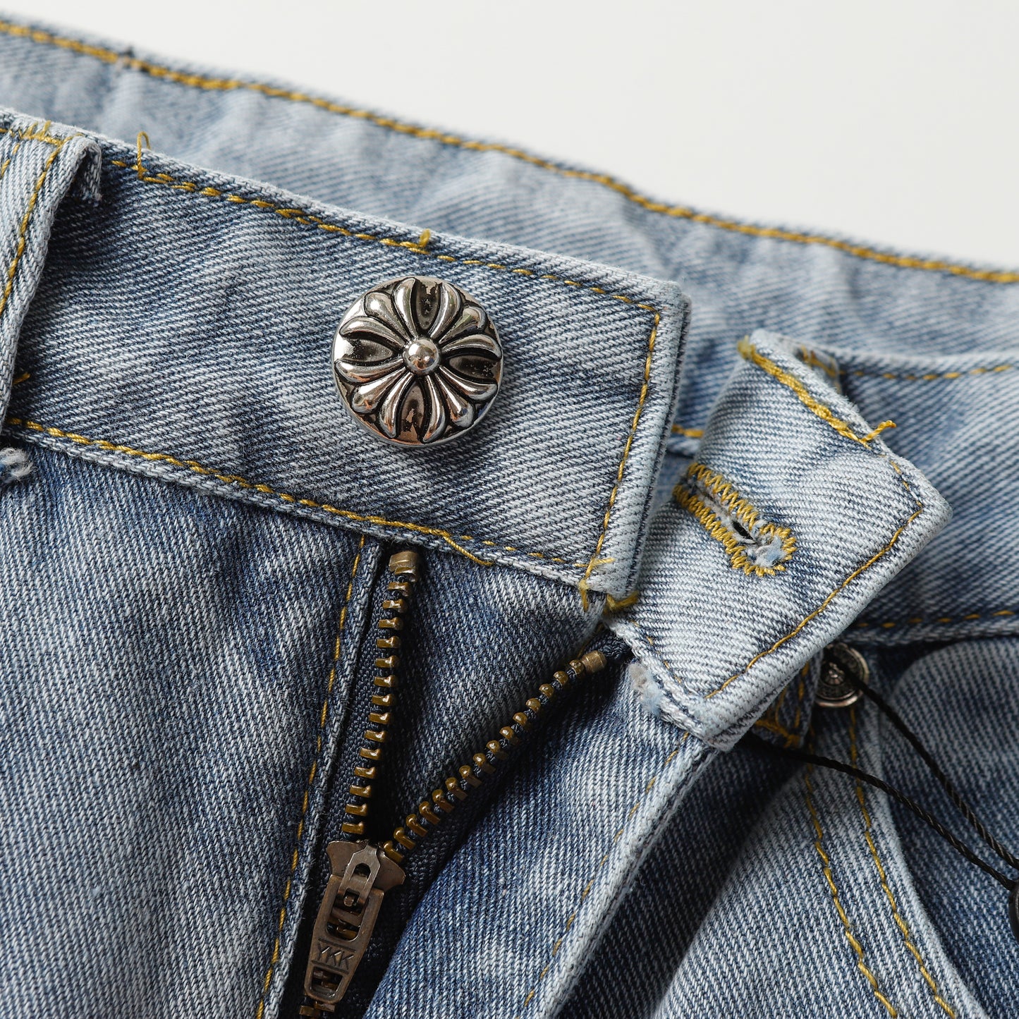 Chrome Hearts Cross Leather Patch Jeans 9957