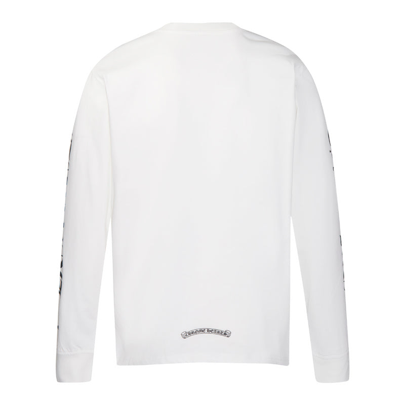 Chrome Hearts Letter Neck Floral Long Sleeve T-Shirt 9011