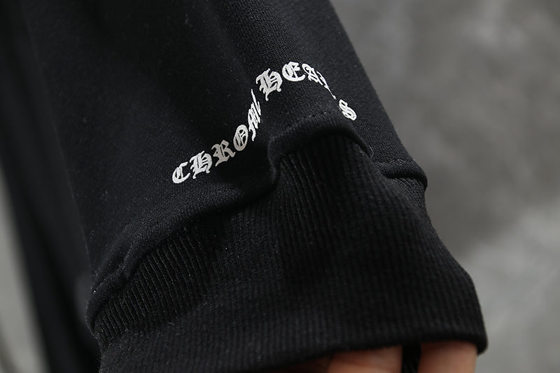 Chrome Hearts Red Horseshoe Logo Zip Up Hoodie 5005