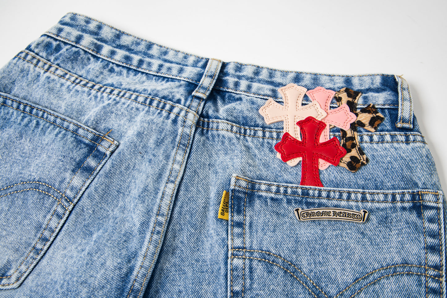 Chrome Hearts Gallery Dept Cross Patch Flare Denim Jeans 8186