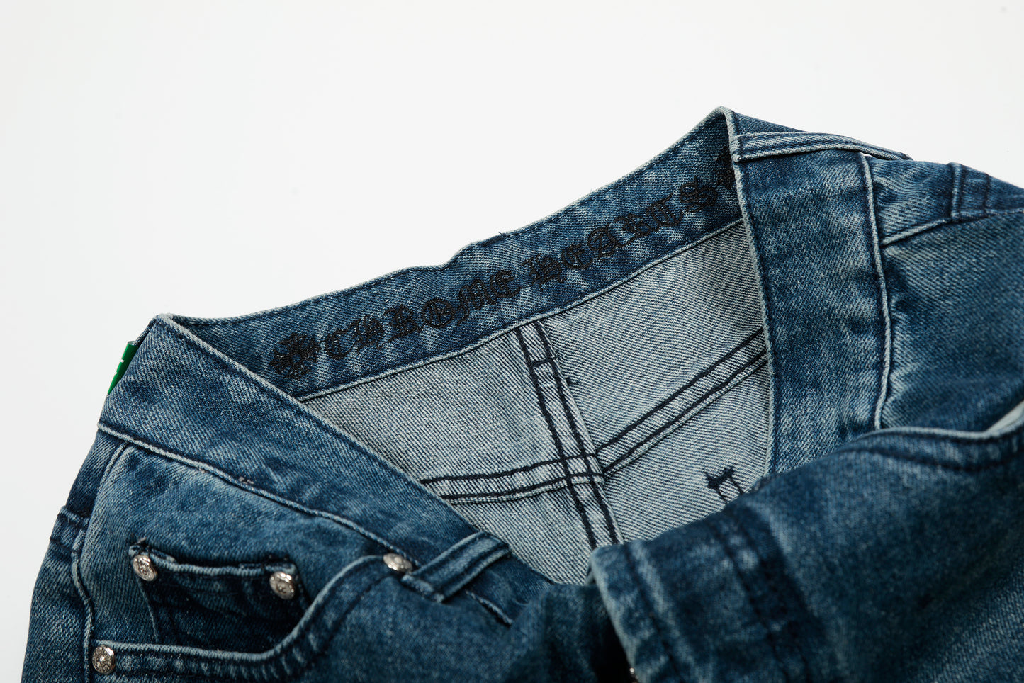 Chrome Hearts Limited edition colorful leather multi-color high street work jeans