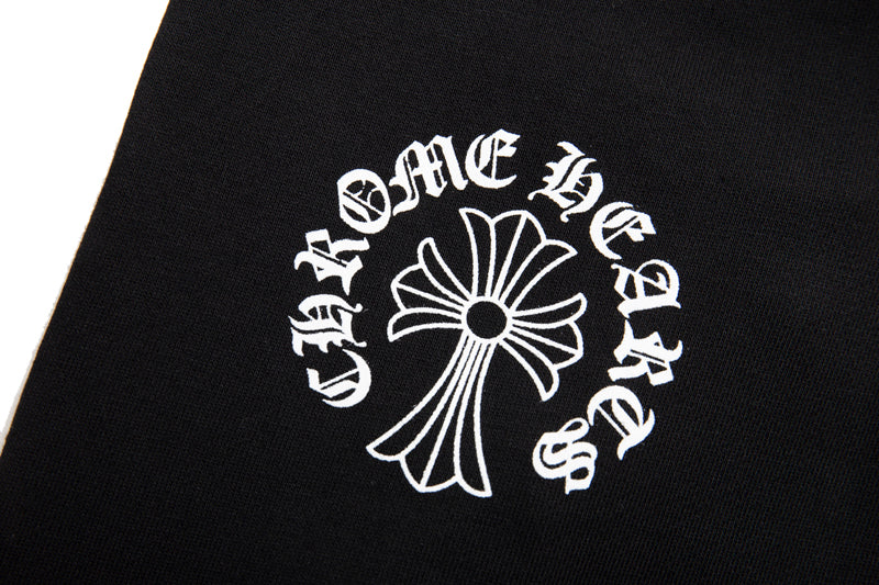Chrome Hearts Letter Printed Long Cross Flower Arm Zipper Sweatshirt 5007