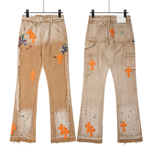 Chrome Hearts Gallery Dept Cross Patch Flare Denim Jeans 8200