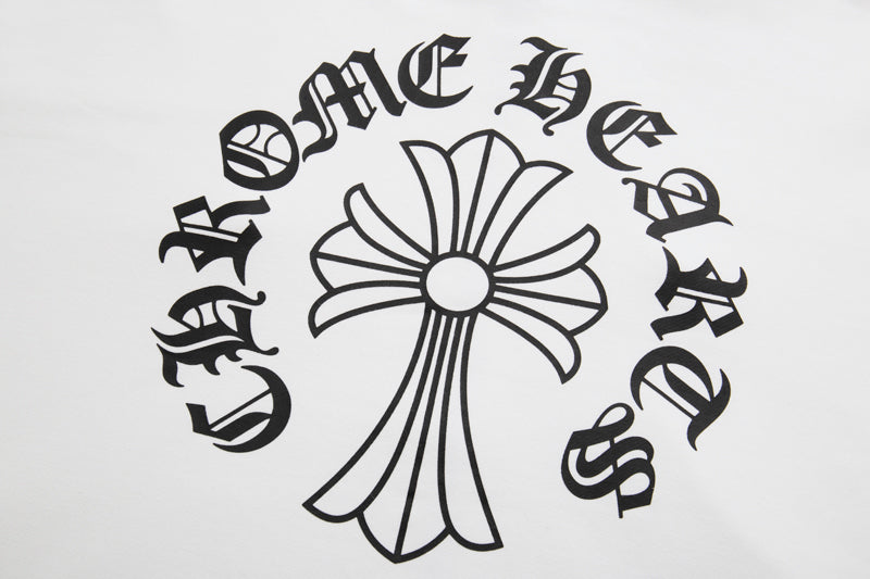Chrome Hearts Letter Printed Long Cross Flower Arm Zipper Sweatshirt 5007