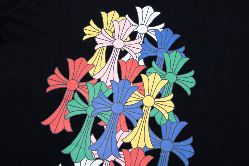 Chrome Hearts Multi Color Cross Cemetery L/S T-shirt 8003