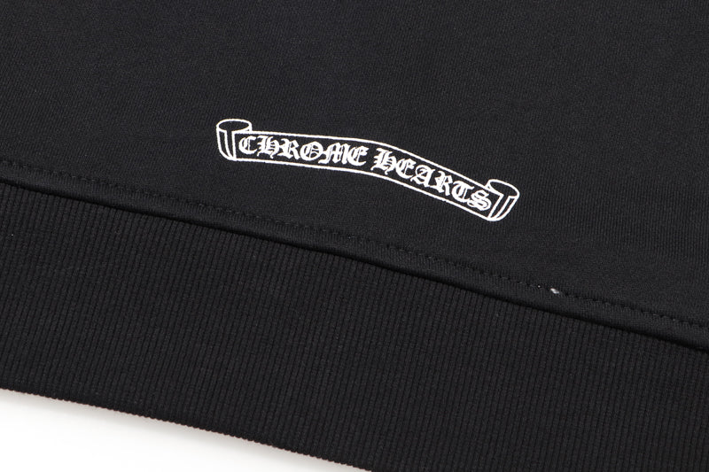 Chrome Hearts Multi-Color Cemetery Cross Logo Zip Up Hoodie 5015