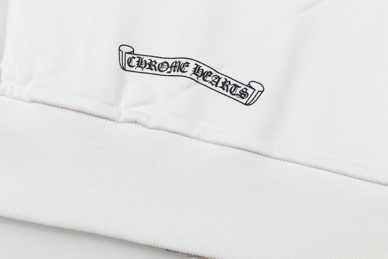 Chrome Hearts Multi-Color Cemetery Cross Logo Zip Up Hoodie 5015