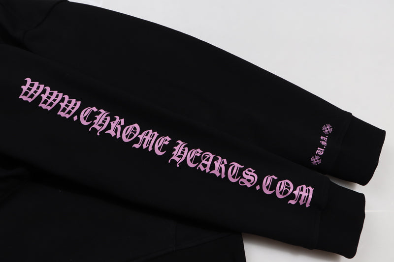 Chrome Hearts Purple Horseshoe Logo Hoodie 7026