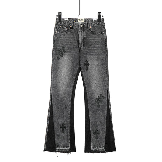 Chrome Hearts Gallery Dept Cross Patch Flare Denim Jeans