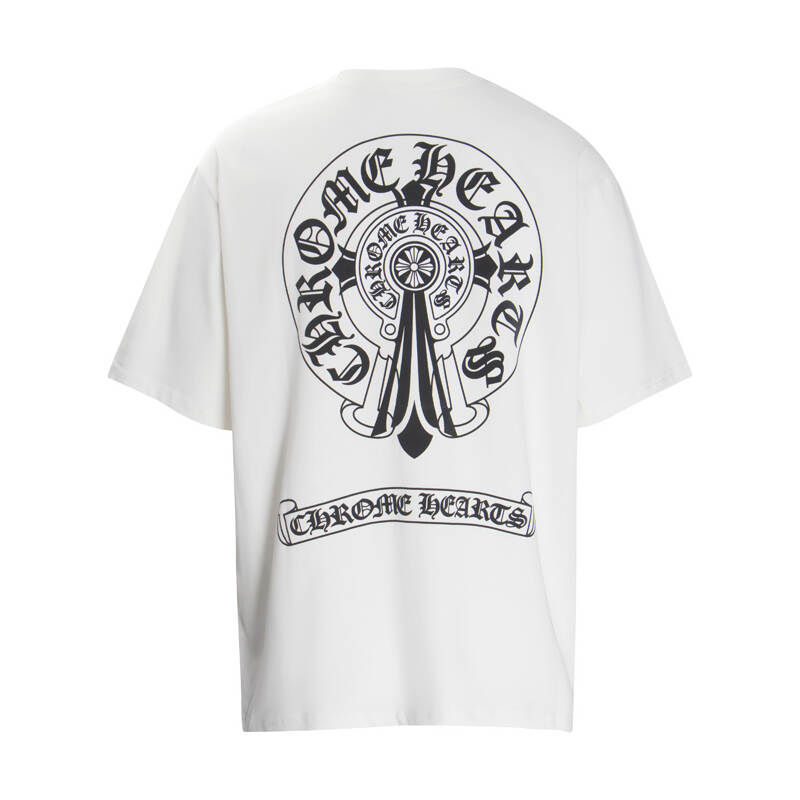 Chrome Hearts Double Exposure Horse Hoof Cross T-Shirt 6006