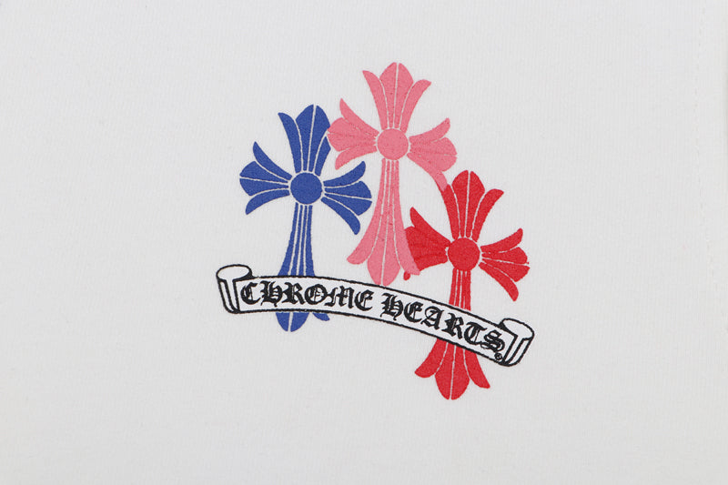 Chrome Hearts Multi-Color Cemetery Cross Logo Zip Up Hoodie 5015