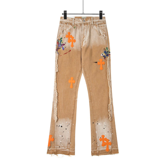 Chrome Hearts Gallery Dept Cross Patch Flare Denim Jeans 8200