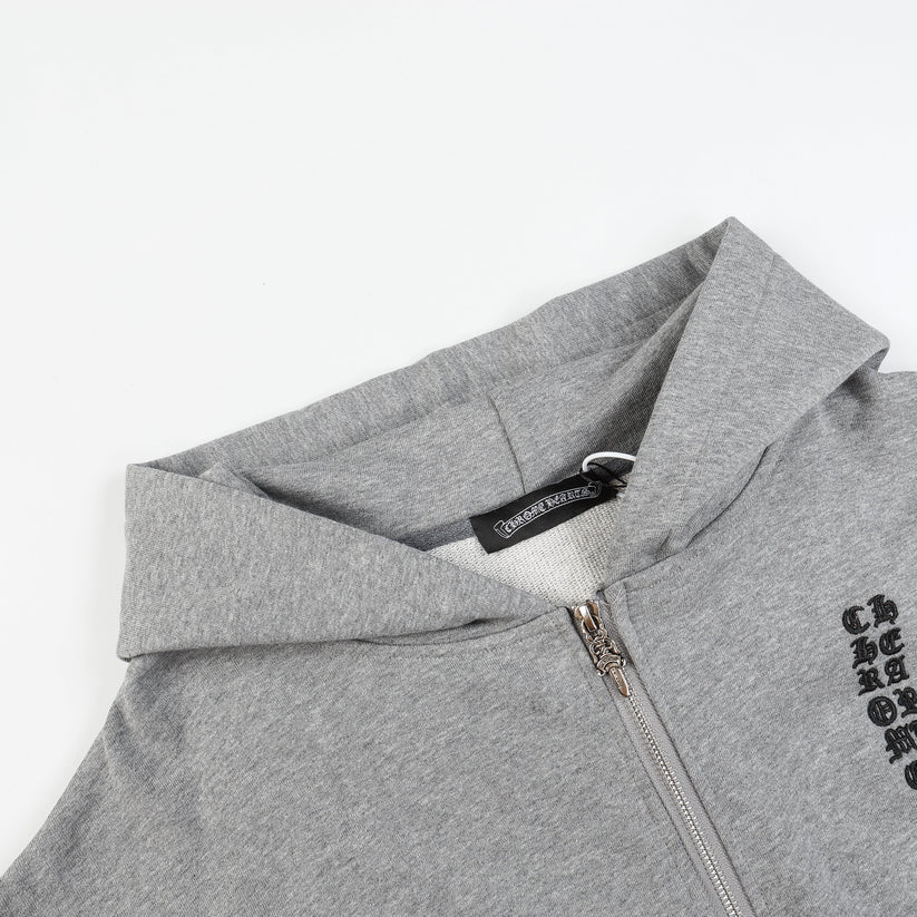 Chrome Hearts Script Logo Classic Zip Up Hoodie 9811