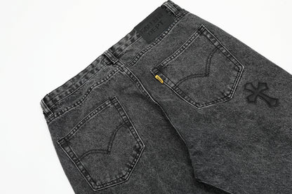 Chrome Hearts Gallery Dept Cross Patch Flare Denim Jeans